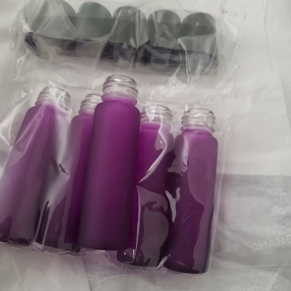 (5) 10ml purple frosted roller bottles - Picture 3 of 7